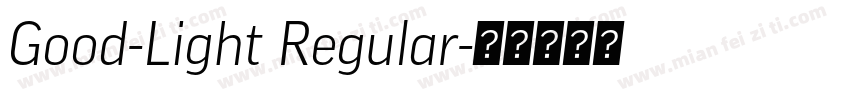 Good-Light Regular字体转换